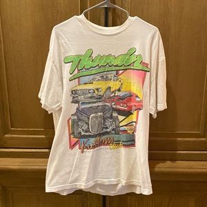 Brandy Melville, white oversized graphic t-shirt